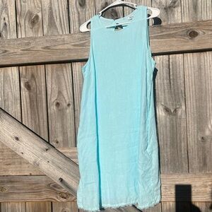 Tommy Bahama Linen Sleeveless Light Blue Dress